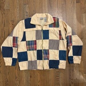SOLD Vintage Koret City Blues Patchwork Zip Up